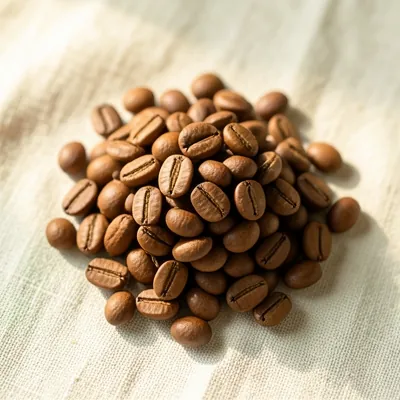 Light roast coffee beans, cinnamon brown